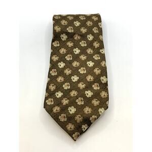 AMERICAN OUTPOST Men's Brown Vintage Embroidered Floral Print Tie